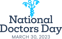 National Doctors Day 2023 Logo - Vertical